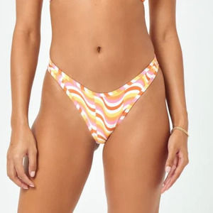L*Space By The Waves Eco Chic Econyl Whiplash Bikini Bottom NWT Size Small